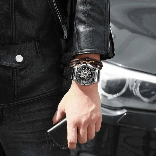 Timeless Mechanical Motion – Stylish Self-Wind Watch for Everyday Elegance