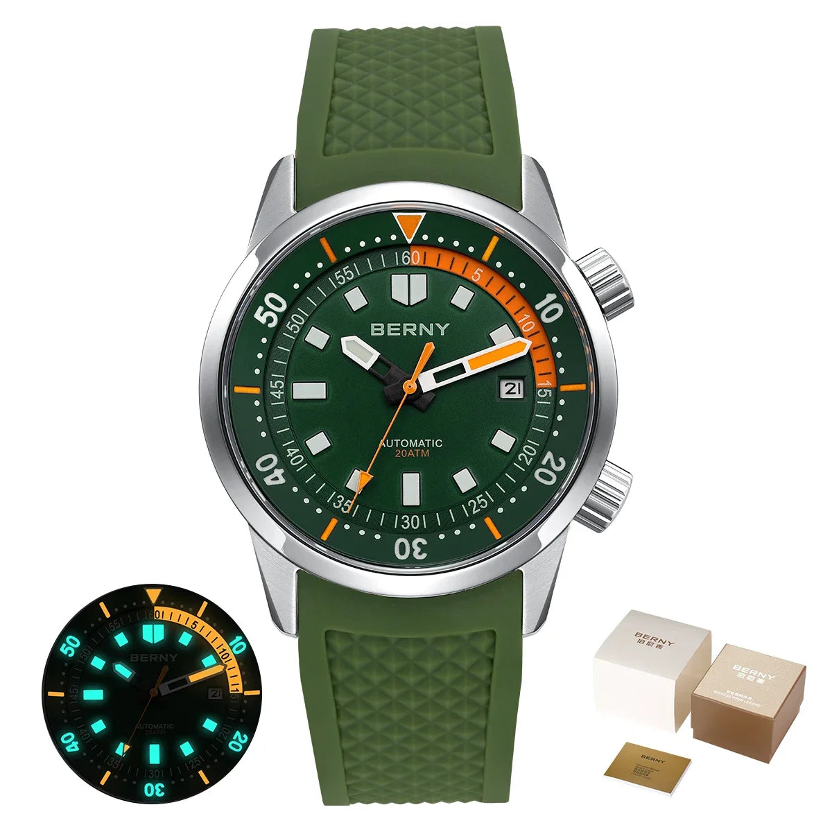 Professional 200M Automatic Diver Watch – Sapphire Luminous Steel Edition