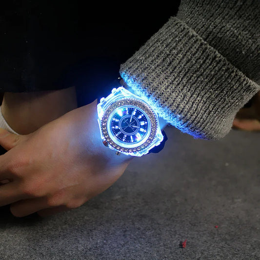 Everyday LED Light Silicone Watch – Unisex Casual Glow Wristwatch