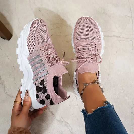 WildStep Leopard Sneakers – Breathable Air Mesh Street Style Shoes