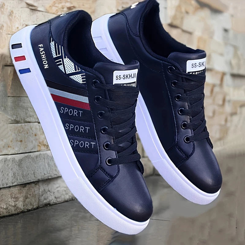 Minimalist White Sneakers – Comfortable Lightweight Shoes for Casual Sports & Skateboarding