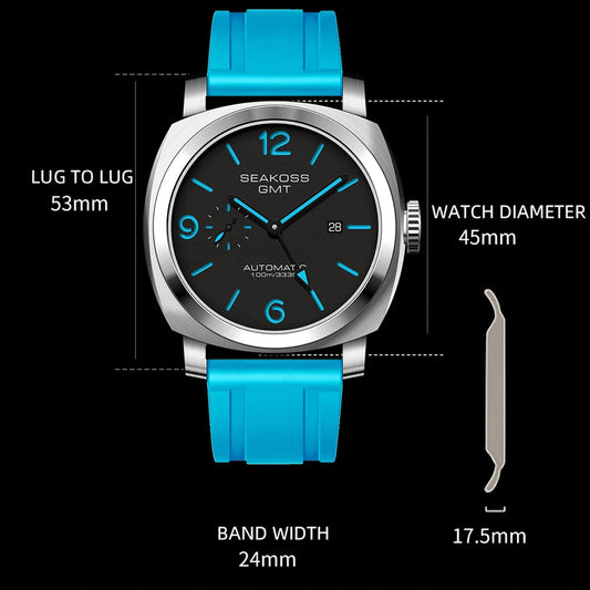 GMT Automatic Diver Watch – Sapphire Glass & Luminous Dial
