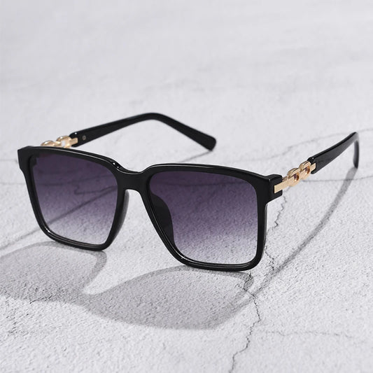 Modern Square Gradient Cycling Sunglasses with UV Protection for Women