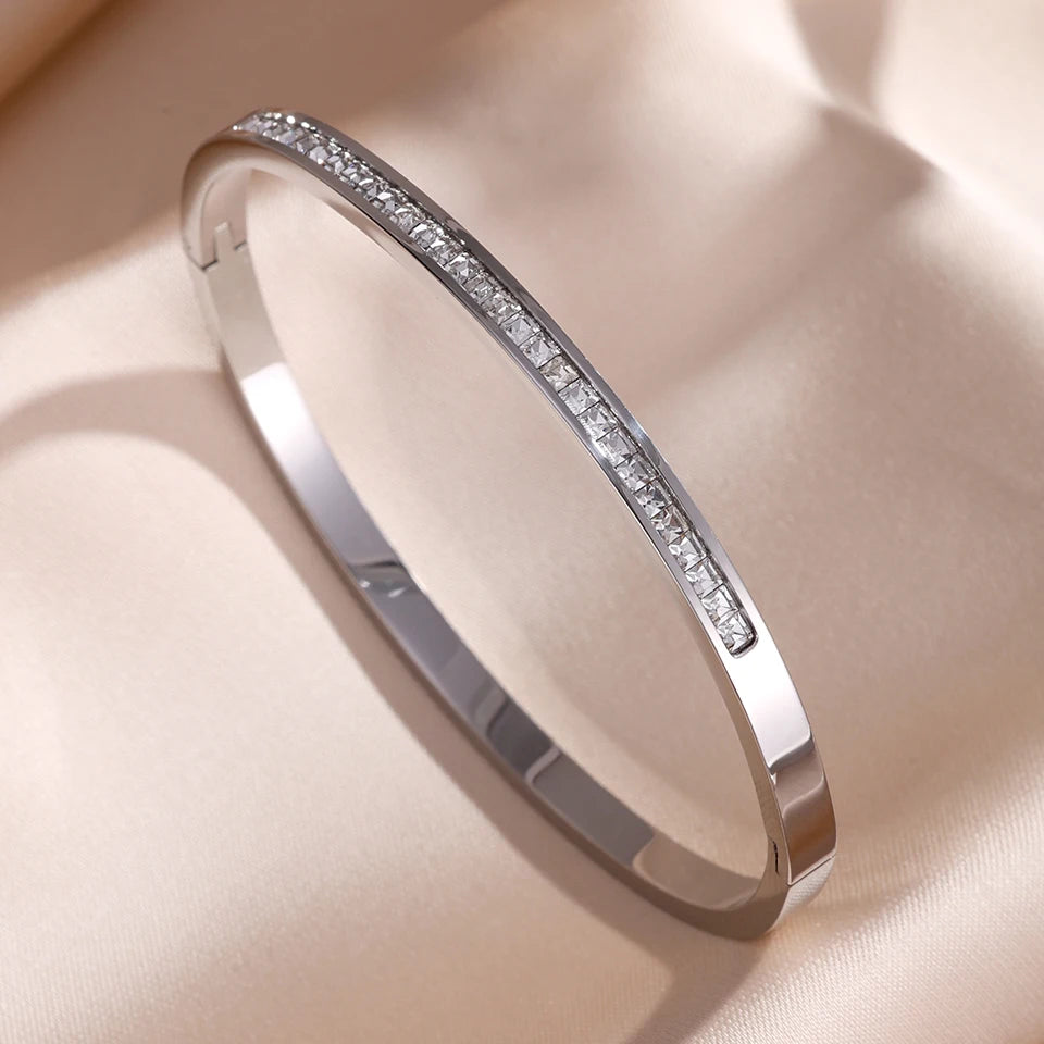 Elegant Stack Bangles Set β Sparkling Fashion Women Bracelet Gift