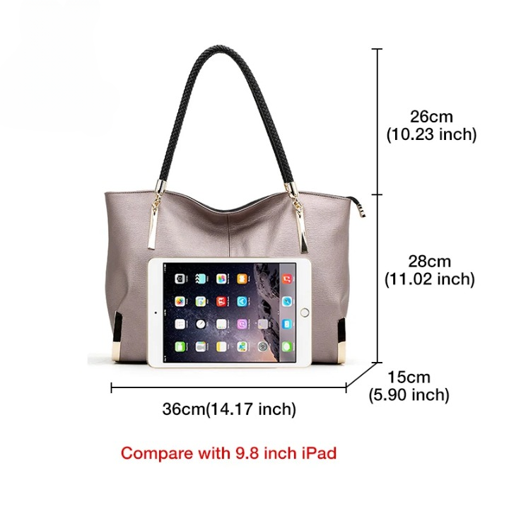 Luxury Leather Top Handle Bag – Spacious Designer Women’s Handbag
