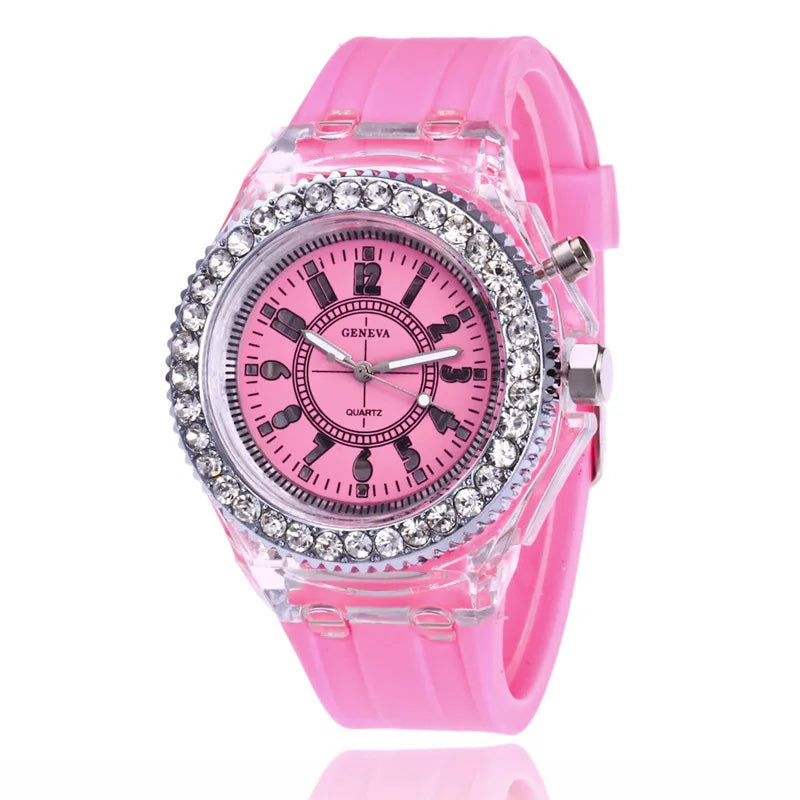 Everyday LED Light Silicone Watch β Unisex Casual Glow Wristwatch