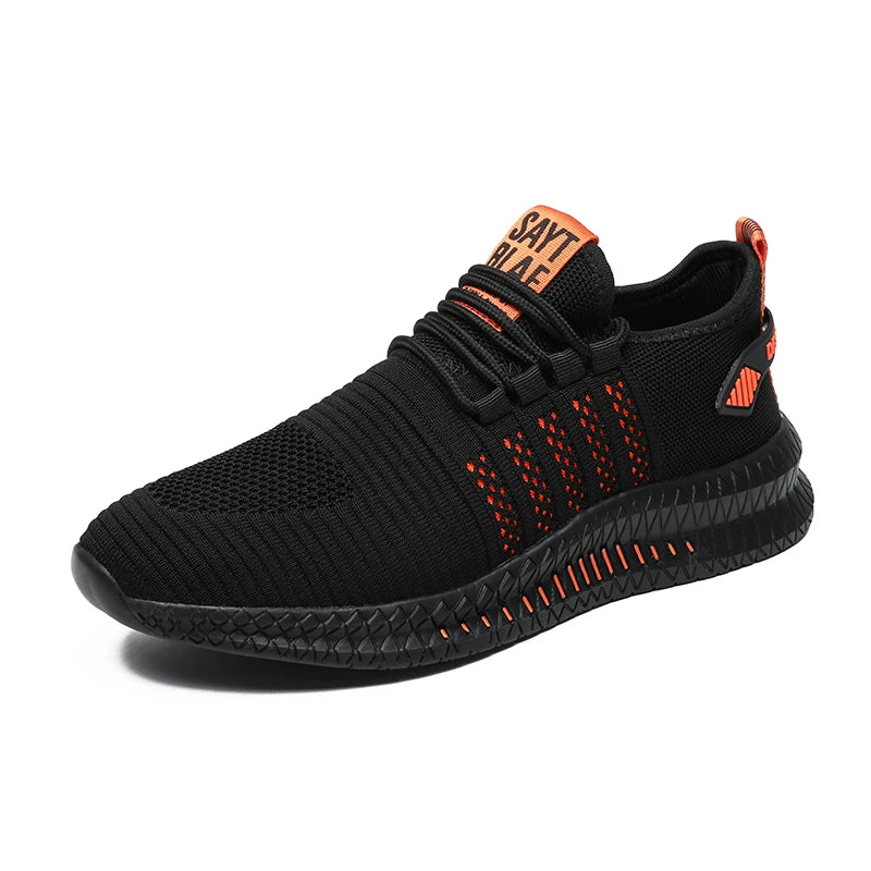 Men’s Lightweight Breathable Sneakers – Casual Lace-Up Walking Shoes