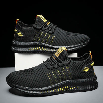 Men’s Lightweight Breathable Sneakers – Casual Lace-Up Walking Shoes