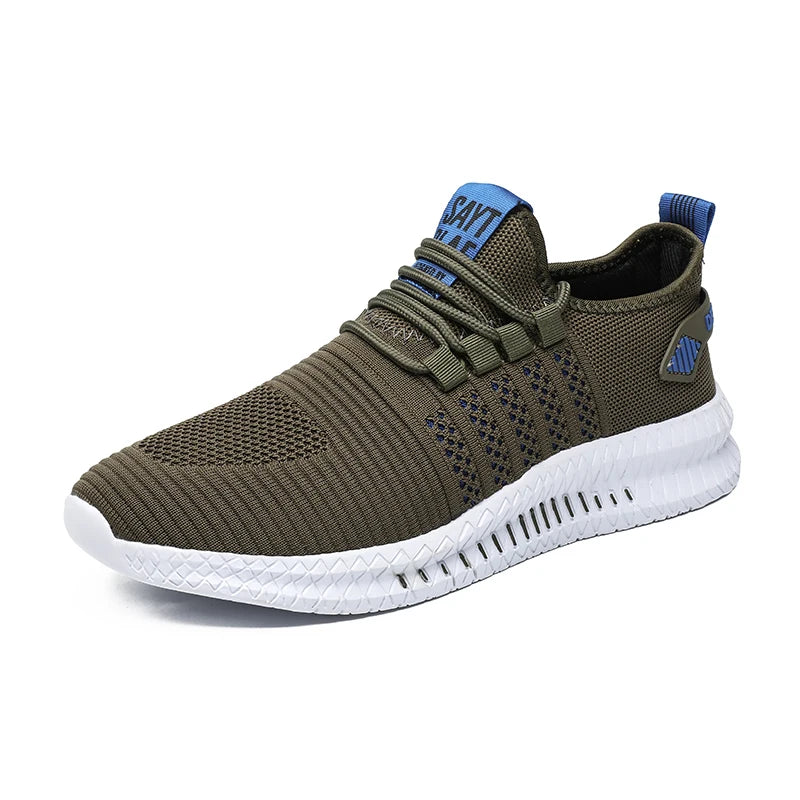 Men’s Lightweight Breathable Sneakers – Casual Lace-Up Walking Shoes
