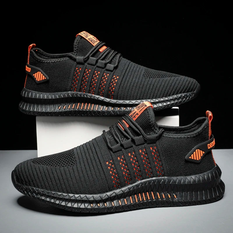 Men’s Lightweight Breathable Sneakers – Casual Lace-Up Walking Shoes