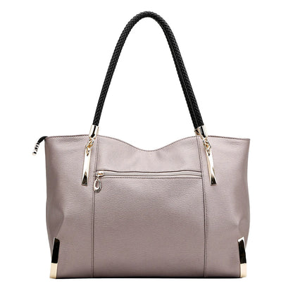 Luxury Leather Top Handle Bag – Spacious Designer Women’s Handbag