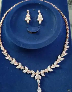 Timeless Cubic Zirconia Necklace & Earrings – Elegant Women’s Jewelry Gift Set