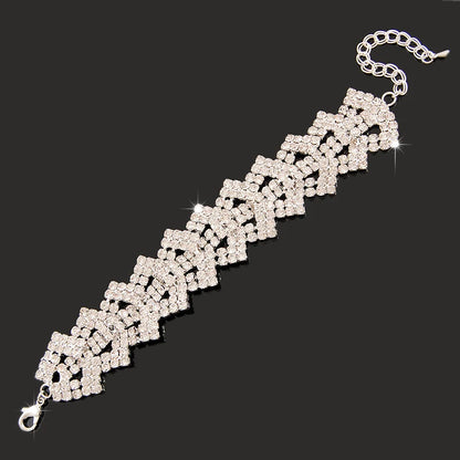 Luxury Zircon Charm Bracelet – 925 Silver Crystal Elegance Jewelry