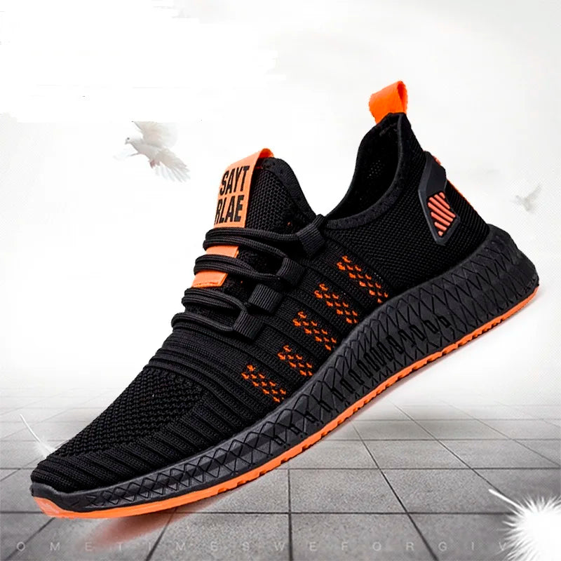 Men’s Lightweight Breathable Sneakers – Casual Lace-Up Walking Shoes