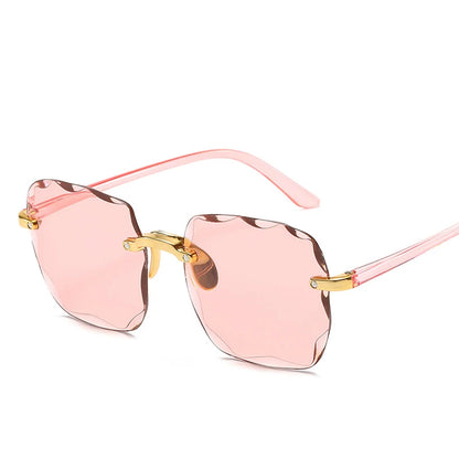 Luxury Unisex Rimless Sun Glasses – 3PCS Fashion UV Protection Shades
