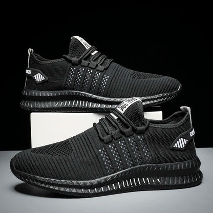 Men’s Lightweight Breathable Sneakers – Casual Lace-Up Walking Shoes