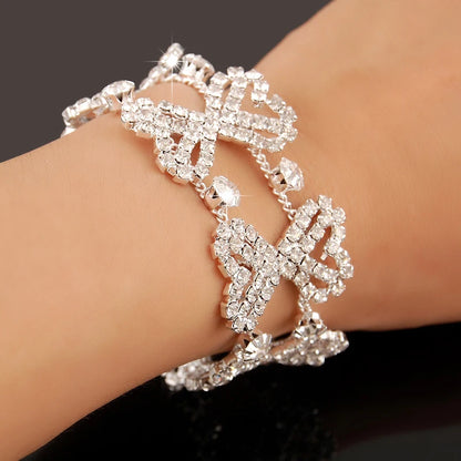 Luxury Zircon Charm Bracelet – 925 Silver Crystal Elegance Jewelry