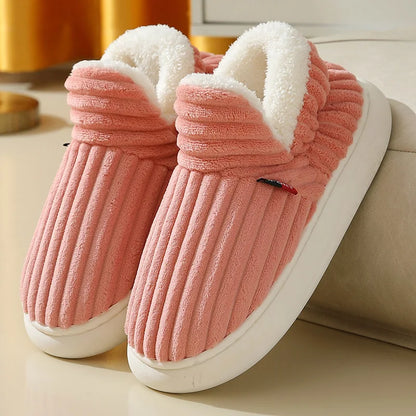 Soft Plush Winter Slippers – Warm Fuzzy Indoor Comfort Shoes