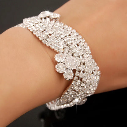 Luxury Zircon Charm Bracelet – 925 Silver Crystal Elegance Jewelry