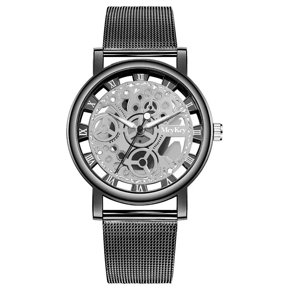 MODERN SKELETON MESH FASHION WATCH