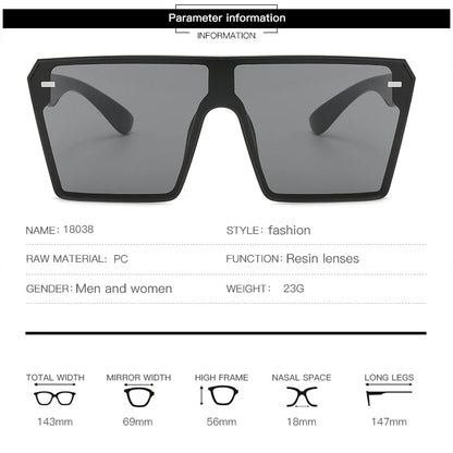 Luxury Oversized Square Sunglasses – Premium UV Protection