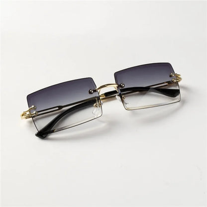 Unisex Fashion Rimless Sun Glasses – Minimal Travel Style Eyewear Pack