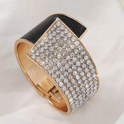Luxury Diamond-Inspired Elastic Bracelet – Women Rose Gold Zircon Fashion Bangle