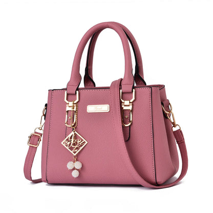 Large Capacity Leather Shoulder Bag – Elegant Women’s Casual Handbag