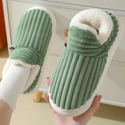 Soft Plush Winter Slippers – Warm Fuzzy Indoor Comfort Shoes