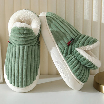 Soft Plush Winter Slippers – Warm Fuzzy Indoor Comfort Shoes