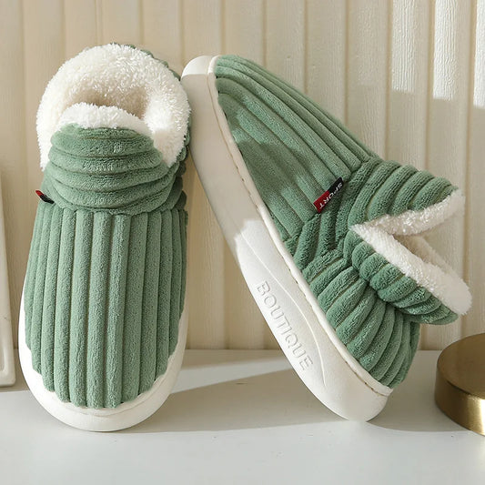 Soft Plush Winter Slippers – Warm Fuzzy Indoor Comfort Shoes