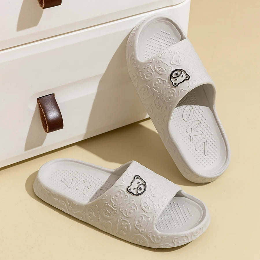 Comfortable Summer Slippers – Cute Bear Non-Slip Indoor Sandals
