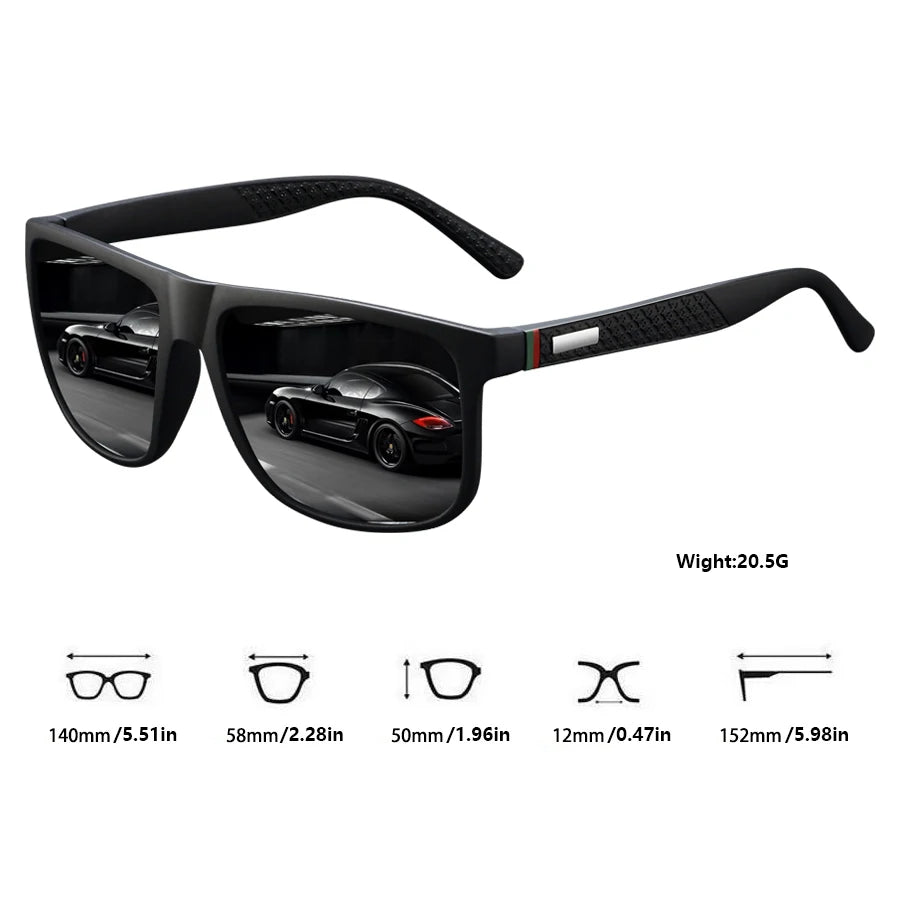 Classic Square Polarized Sunglasses – Lightweight Outdoor Style