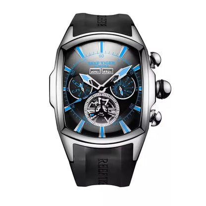 Luxury Barrel Design Automatic Watch – Stainless Steel Mechanical Edition