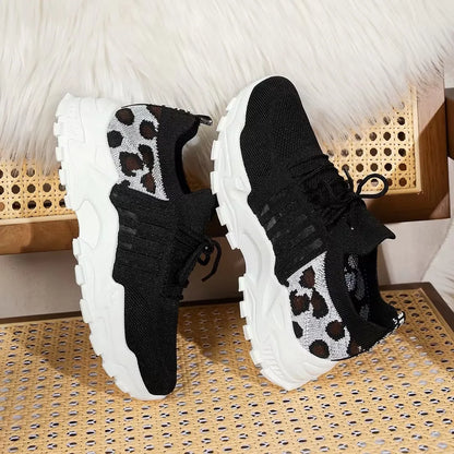 WildStep Leopard Sneakers – Breathable Air Mesh Street Style Shoes