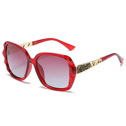 Elegant UV Protection Sunglasses with Sparkling Diamond-Inspired Finish