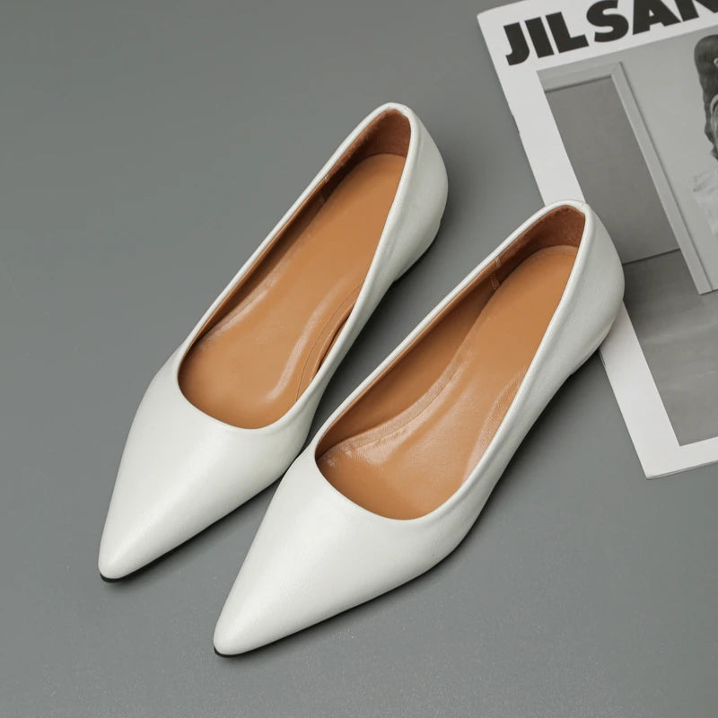 ELEGANT POINTED TOE SQUARE HEEL PUMPS