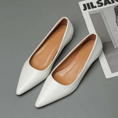 ELEGANT POINTED TOE SQUARE HEEL PUMPS