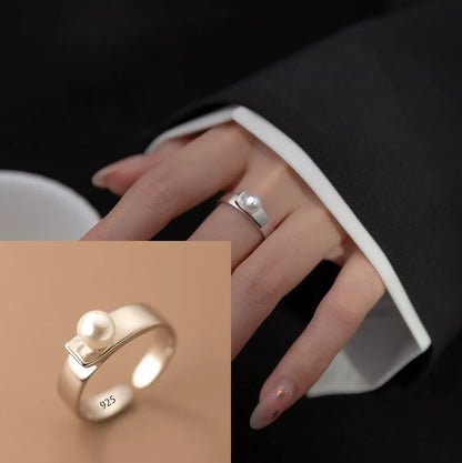 MODERN 925 STERLING SILVER HEART RING