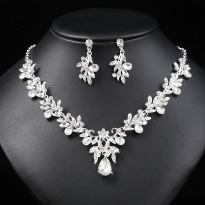 Copper Inlaid Claw Chain Jewelry Set – Necklace & Earrings for Women