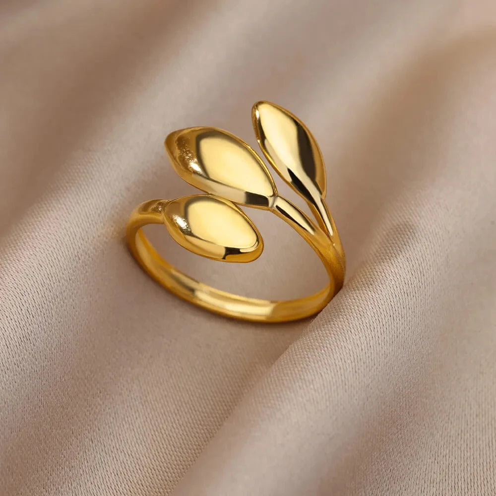 Classic Wedding Couple Rings – Gold Tone Stainless Steel Band Set