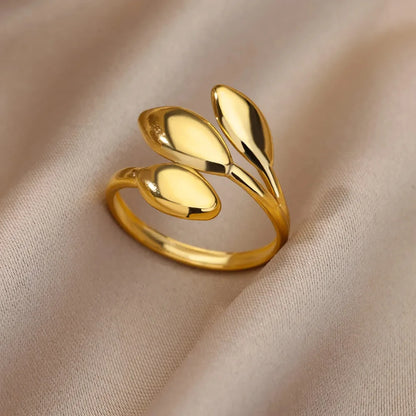 Classic Wedding Couple Rings – Gold Tone Stainless Steel Band Set