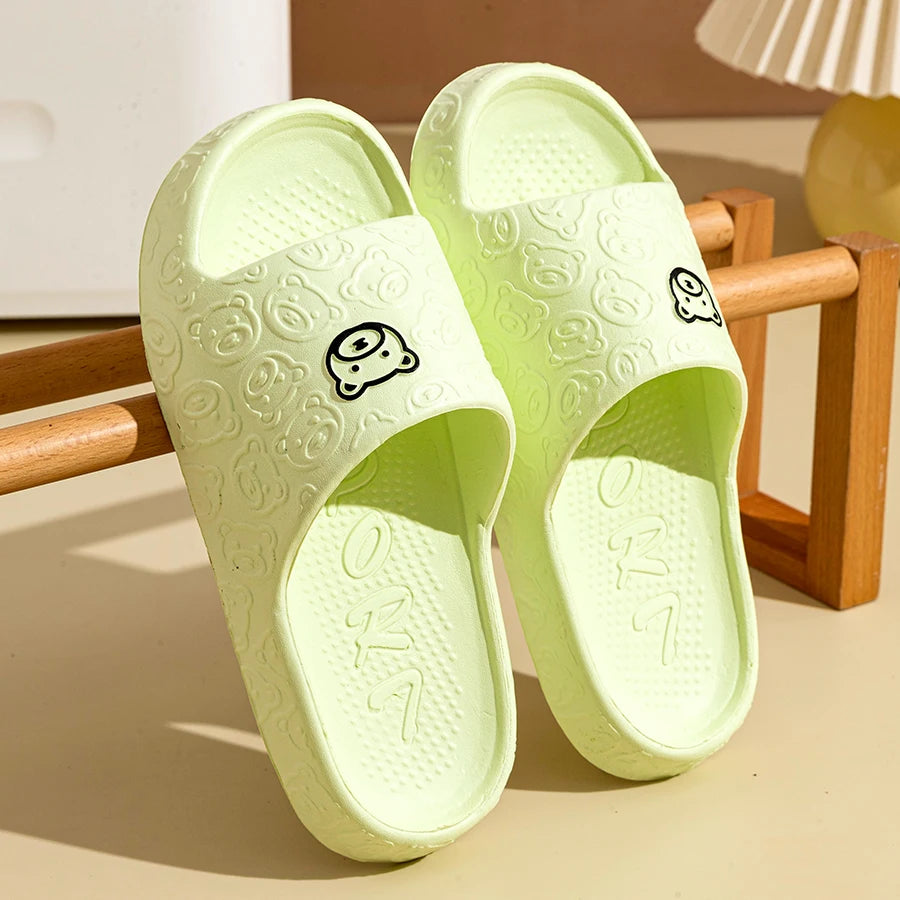 Comfortable Summer Slippers – Cute Bear Non-Slip Indoor Sandals