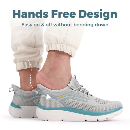 Wide Fit Men’s Athletic Shoes – Thick Sole Lightweight Casual Sneakers