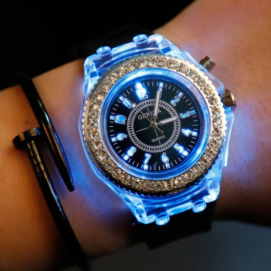 Everyday LED Light Silicone Watch – Unisex Casual Glow Wristwatch