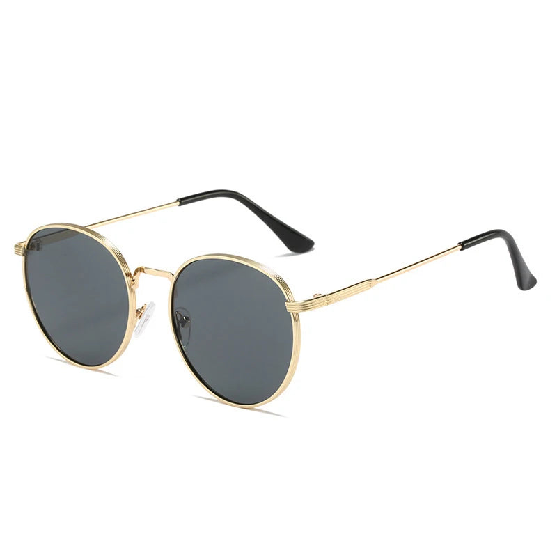Retro Circular Sunglasses for Men & Women – Classic Metal Frame Shades