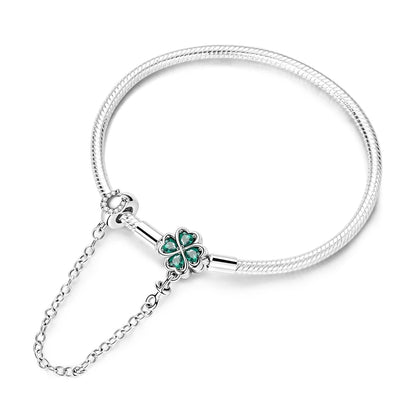 Elegant Heart Charm Bracelet – 925 Silver DIY Beads Jewelry