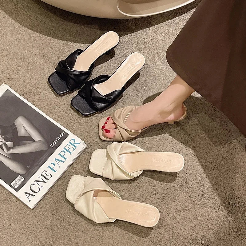 Elegant High Heel Platform Sandals with Sleek Minimal Party Style
