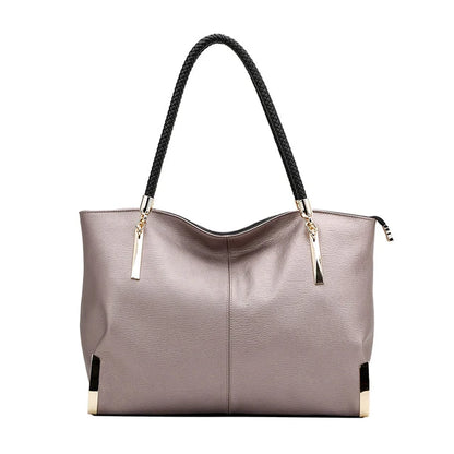Luxury Leather Top Handle Bag – Spacious Designer Women’s Handbag