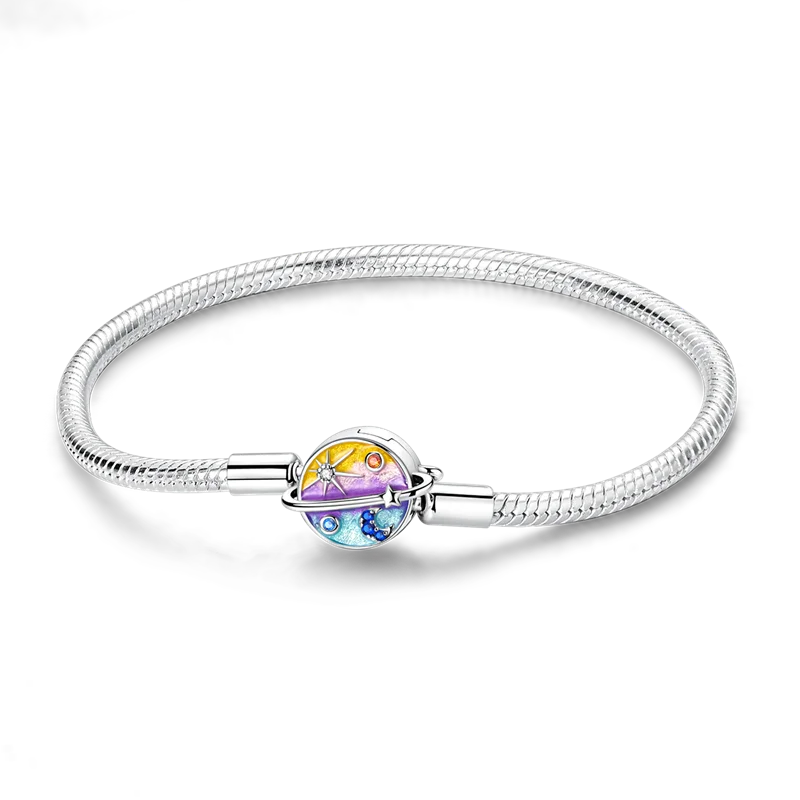 Elegant Heart Charm Bracelet – 925 Silver DIY Beads Jewelry
